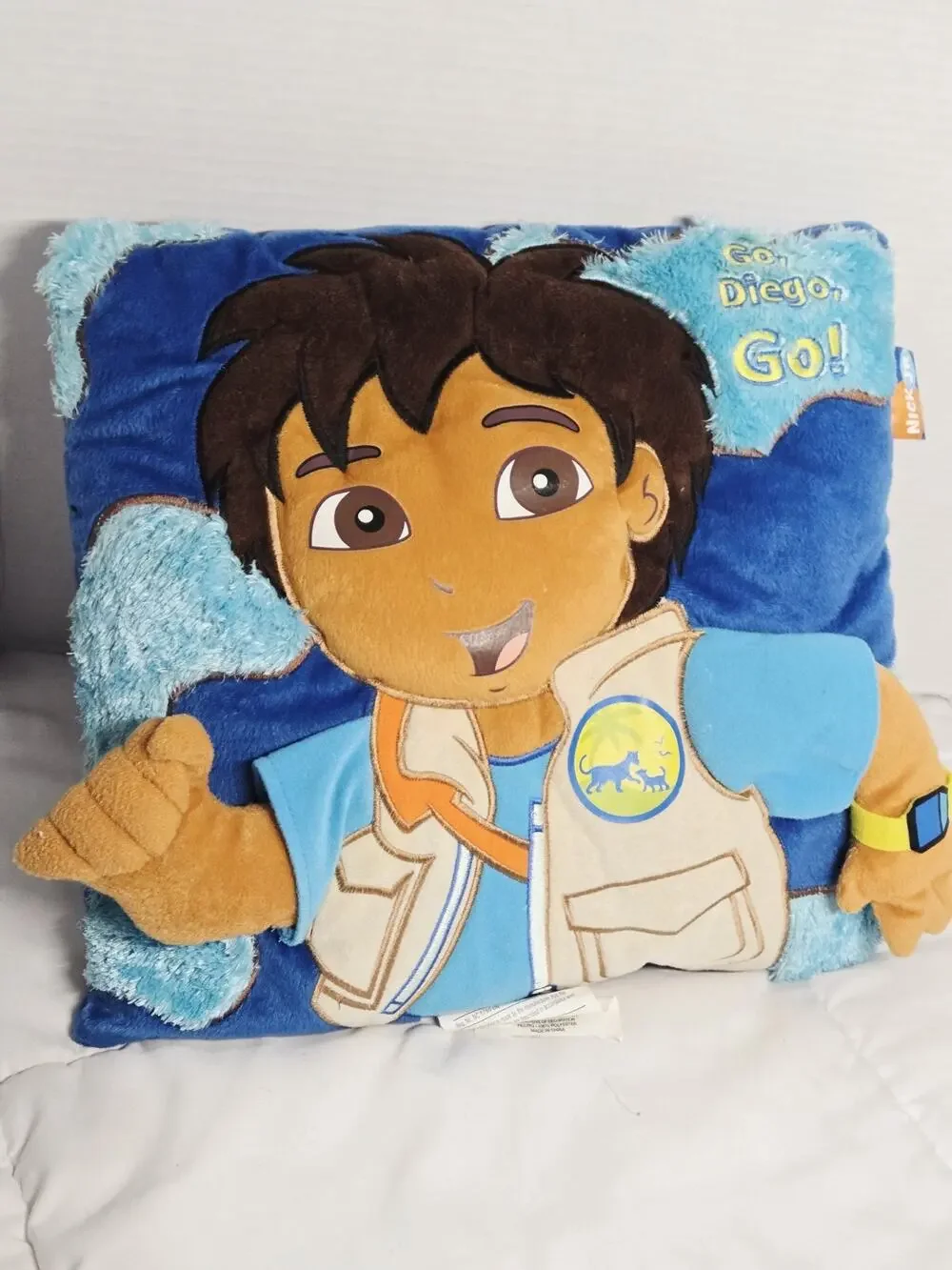 Go Diego Go! 2007 Nick Jr. Plush 3D Pillow Stuffed Dora Vtg Retired Discontinue
